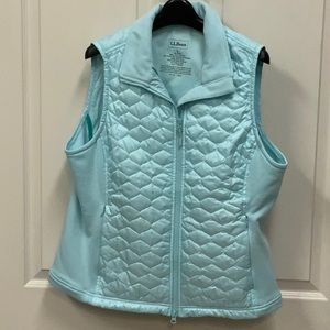 L.L. Bean Quilted Vest Size L Chest=43, Light Blue